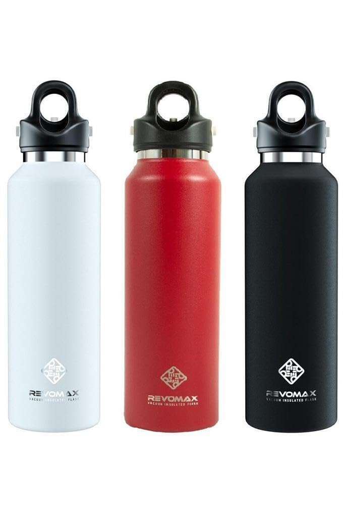 RevoMax Vacuum Insulated Water Bottle with Twist-Free Lid